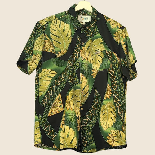 Aitonui Natura - Chemise tahitienne tatouages traditionnels