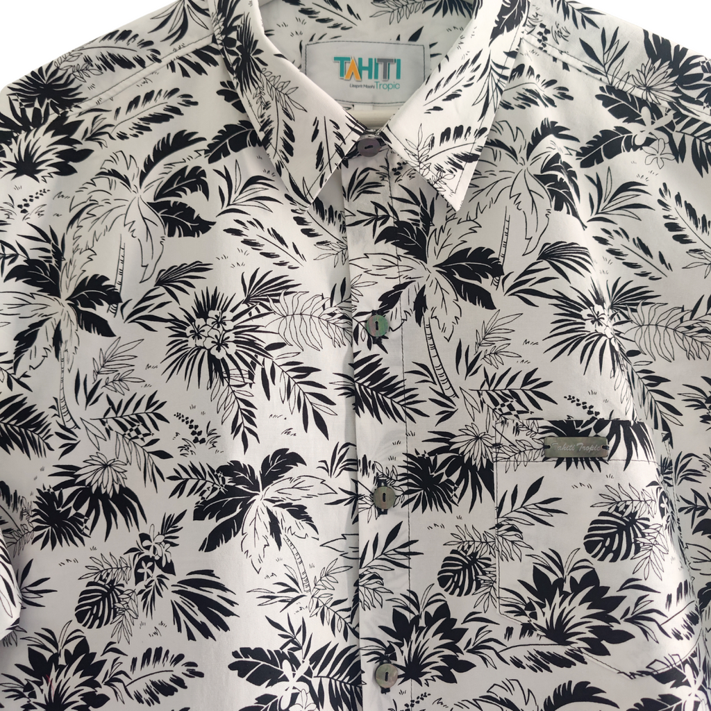Heifara- Chemise tahitienne Jardin tropical