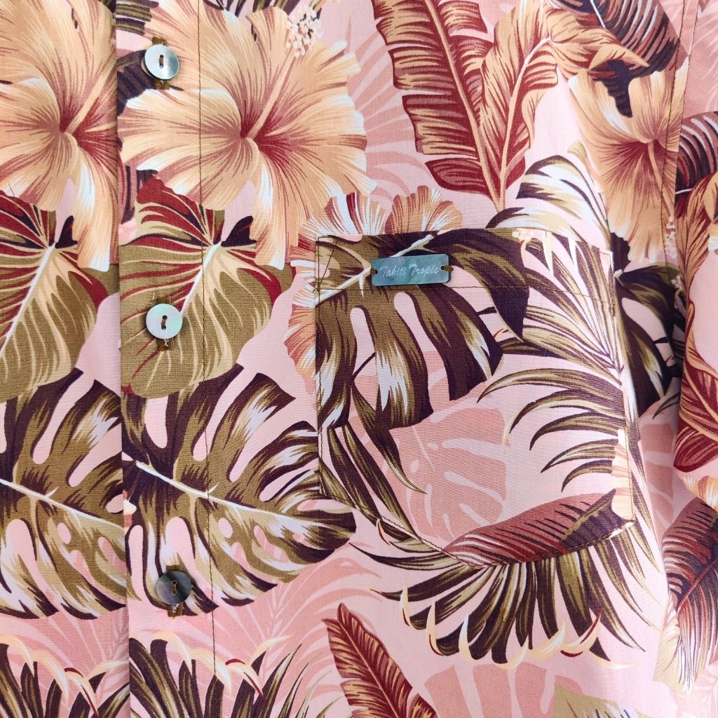 Moearii - Chemise tahitienne fleurs tropicales