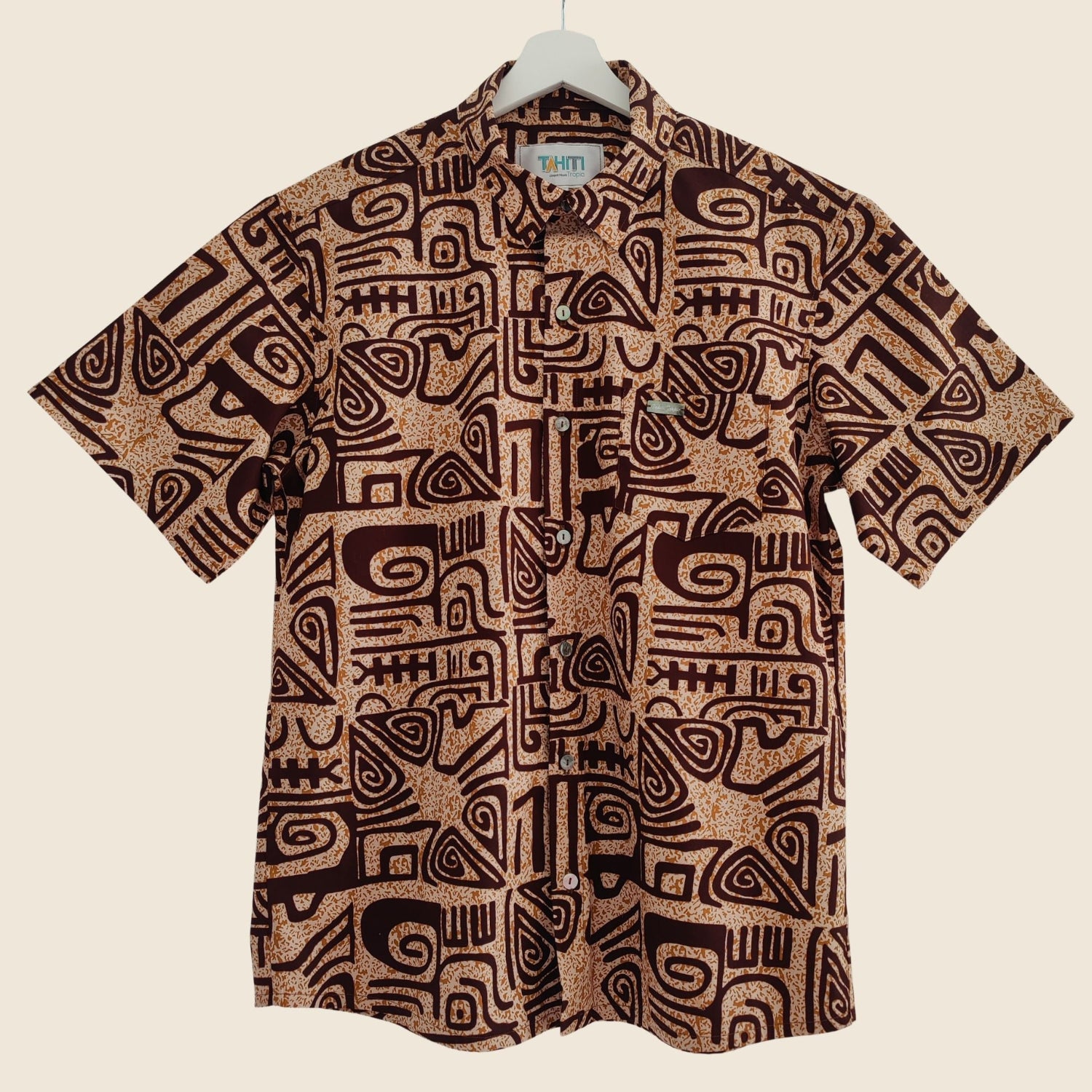 Tamatoa - Chemise tahitienne tatouages traditionnels