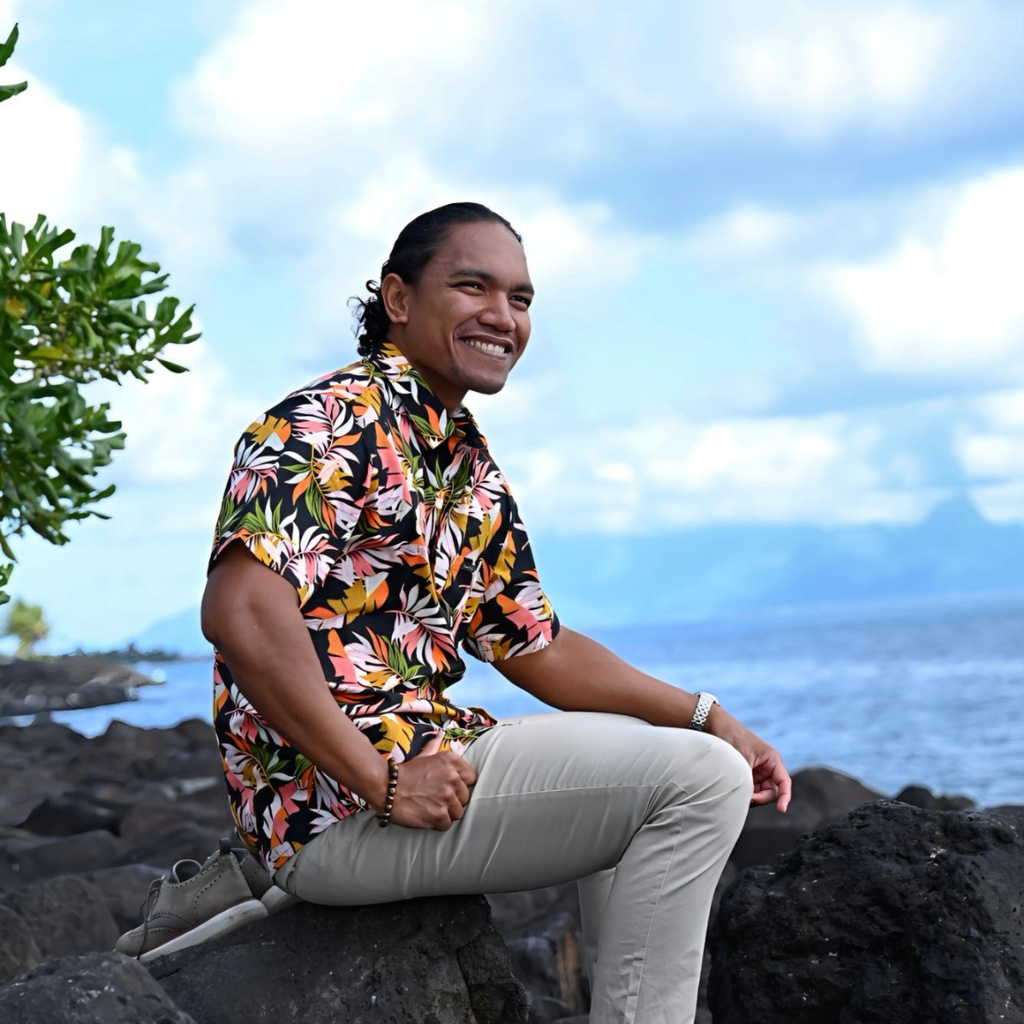Chemise polynésienne Haumana, fougères des vallées de Tahiti