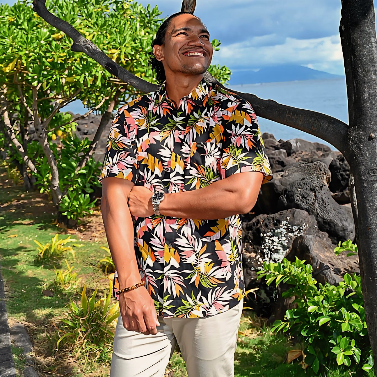 Haumana - Chemise fougères de Tahiti