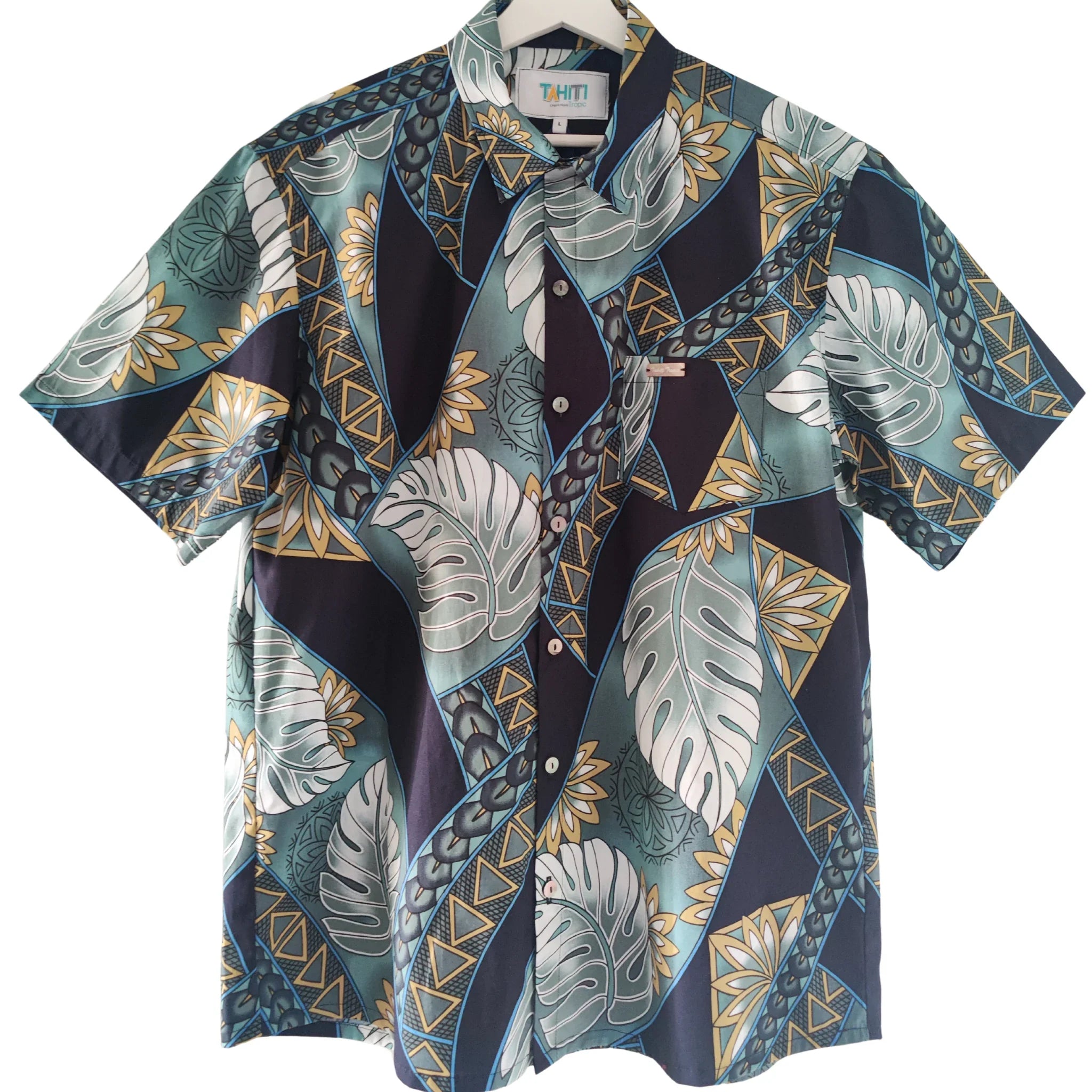 Chemise Graphique Tahitienne Vintage Arii Tahiti Chemise Graphique Tahitienne Vintage Arii Tahiti