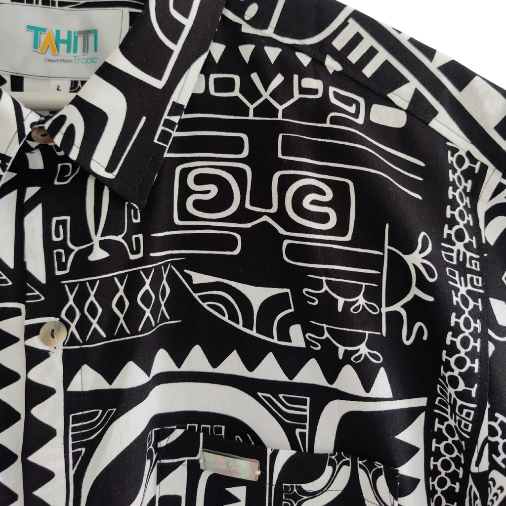 Chemise polynésienne Fenua Tatau, tatouage et tradition